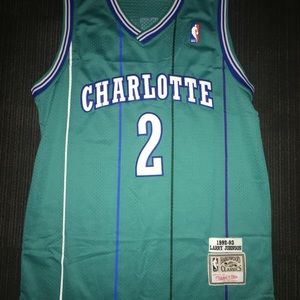 Larry Johnson Charlotte Hornets Jersey Mens Medium